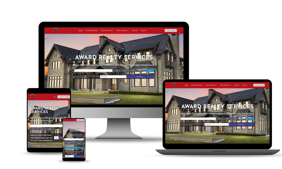 Award Realty Services - captură ecran proiect