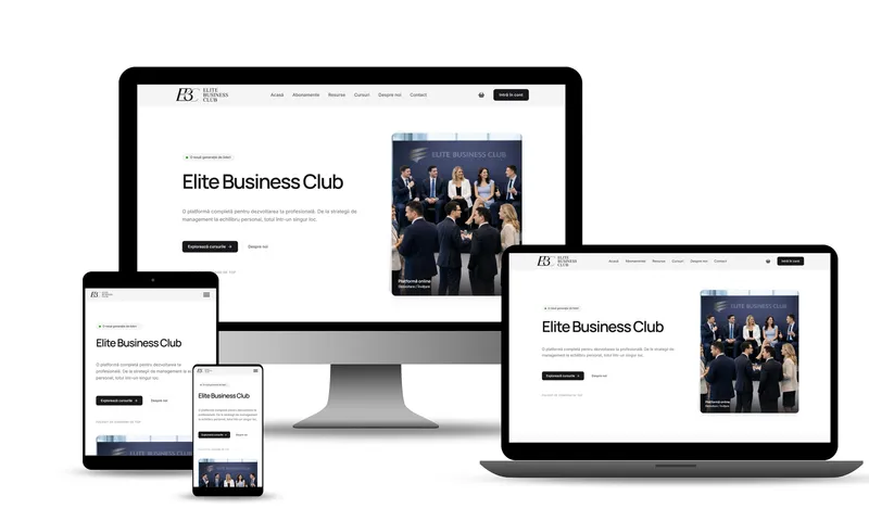 Elite Business Club - captură ecran proiect