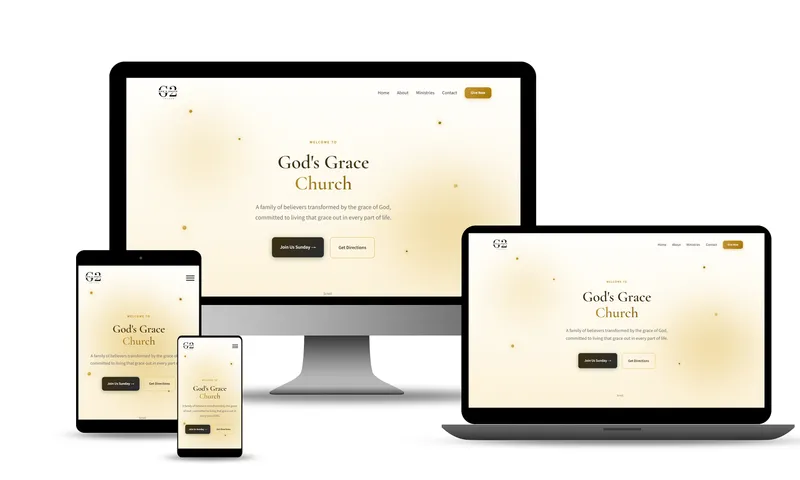 God's Grace Church - captură ecran proiect