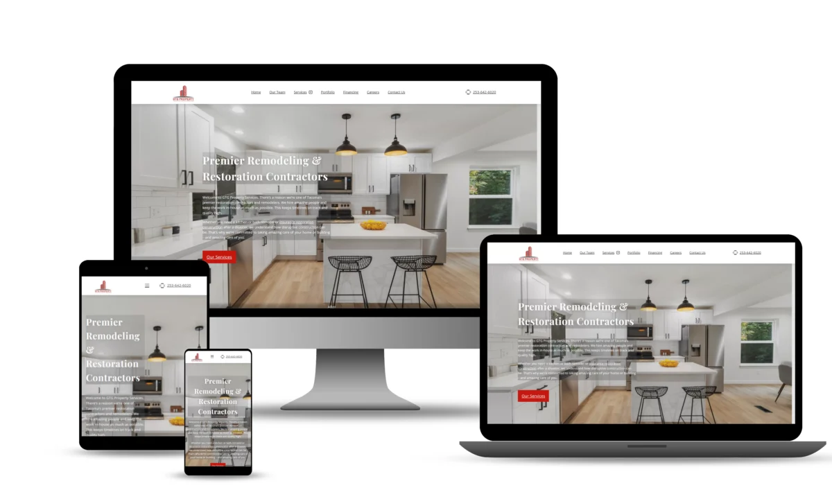 GTG Property Services - captură ecran proiect