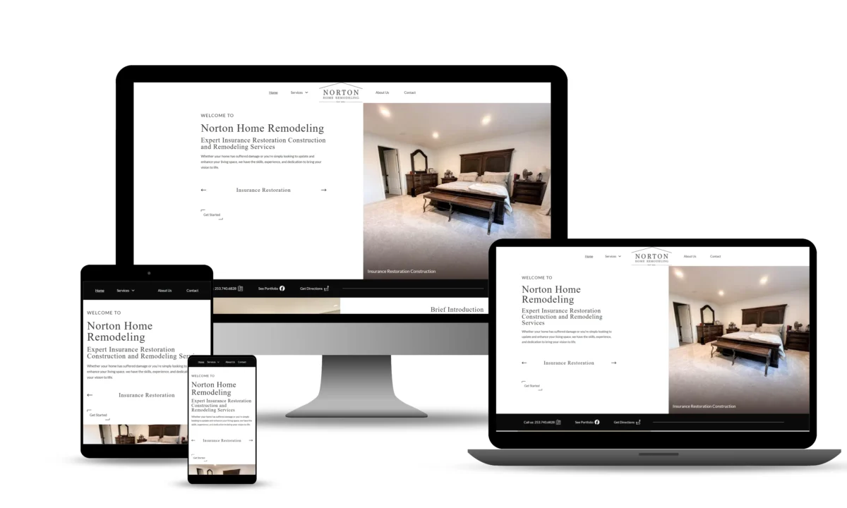 Norton Home Remodeling - captură ecran proiect