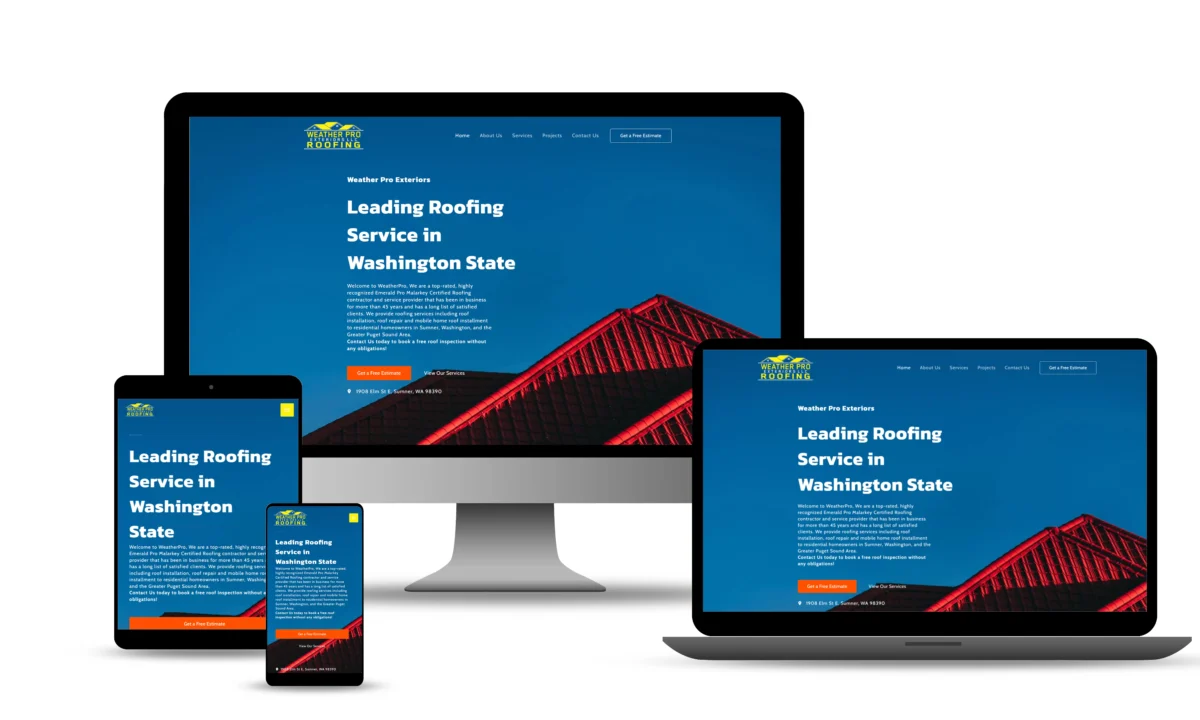 WeatherPro Roofing - captură ecran proiect
